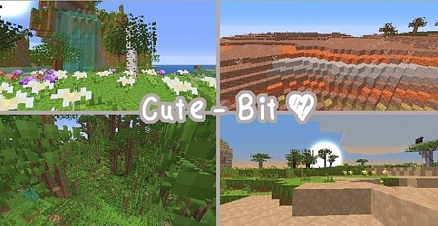 Ресурспак Cute – Bit [1.7.10] [8x]