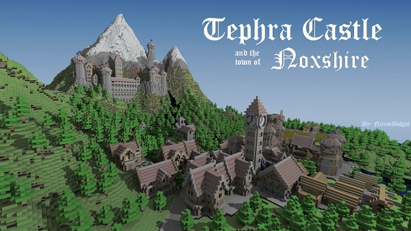 Карта Tephra Castle, and the town of Noxshire