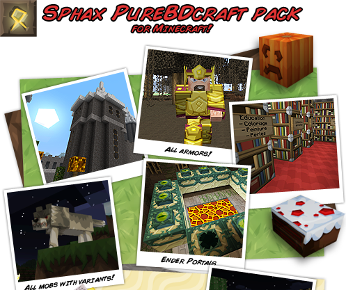 Sphax PureBDCraft 128x для Minecraft 1.4.6, 1.4.7